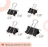Mr. Pen- Binder Clips, 100 pc, Assorted Sizes Black, Paper Clamps for Office, Black Binder Clips