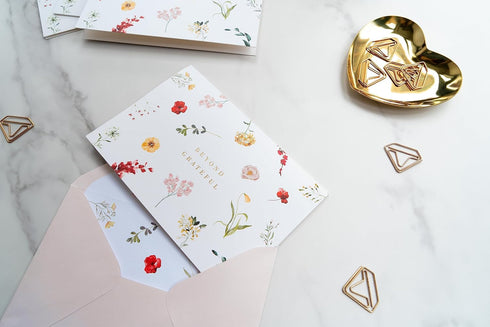 4x6 20-Pack) Gooji Prairie Beyond Grateful Floral Thank You Cards with Envelopes Baby Shower Thank You Cards Girl (Bulk