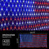 420 4th, American Flag Lights, Super Bright Lighted American Flag Net Light Waterproof US Flags String Light