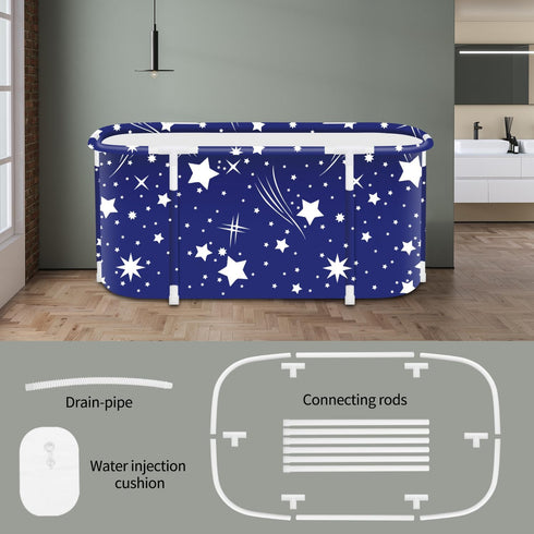 47.2x19.7x21.7inch Portable Foldable Bathtub,Foldable Soaking Bathtub for Adults, Freestanding Bathtubs, Hot Bath Tub