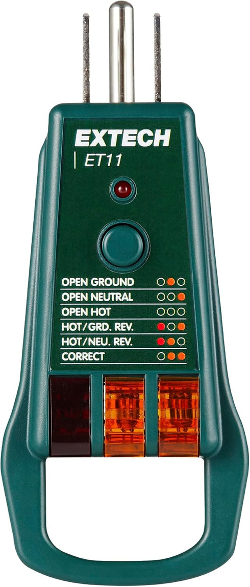 Extech ET11 GFCI Receptacle Tester