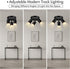 3 GU10 Bulb Light Track Lighting Fixtures Ceiling, Matte Black Round Directional Ceiling Spotlight, Flush Mount