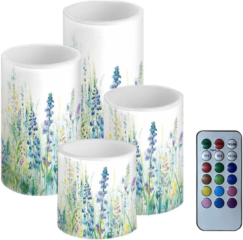 Flameless Candles Battery Powered LED Candles with Remote Timer Color Changing Control
