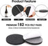 Yelanon 182 Pcs Self Adhesive Felt Furniture Pads, Cuttable Anti Scratch Floor Protectors for Chair Legs, Black
