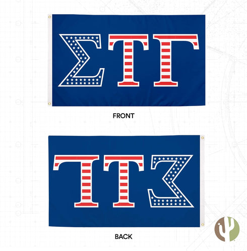 Desert Cactus Sigma Tau Gamma Flag USA Fraternity Greek Letter Banner, Large 3x5 feet Sign Decor