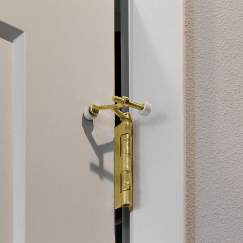 Design House 181750 Hinge Pin Door Stop Wall Protector with Rubber Tip, Adjustable Door Stoppers, 5-Pack