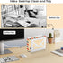 Desktop Metal Mail Holder, Modern Black Letter Organizer for Desk with Cutout Envelope Design