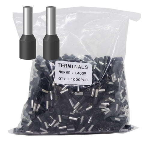 Fidioto 1000pcs AWG12 Terminal Connector Wire Insulated Cord Pin Ends for Electric, Industrial, Chemical Industry,