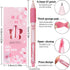 Retractable Ballpoint pens, Fine Point(0.5mm), Black Ink, 4-Count Pack, Cute Sekura pens for School Office Supplies (Pink(4-count)) by AbcrAbcr