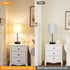 17.3 Set 2 2 Table Lamps of with USB & AC Outlet, Bedside Nightstand Lamps for Bedroom Living Room Kids Room, Desk Lamp