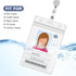 Pangda 4 Sets Retractable Badge Lanyard Necklaces | ID Card Holders Beaded Badge Reel Stainless Steel for Women