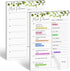 Joyberg 2 PCS Magnetic Weekly Meal Planner for Fridge, 8.3x5.5”, Undated Weekly Meal Planner and Grocery List, Tearable