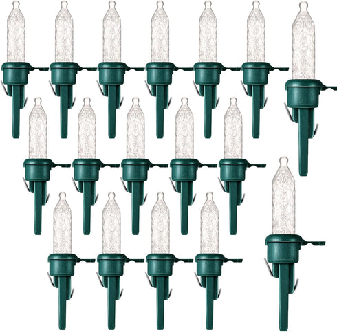 60 Pack Christmas Replacement Mini Bulbs, 3 V LED String Lights for Outdoor Indoor Christmas Tree (Green Base)