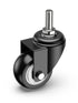 Caster Wheels 2 inch No Brake Stem Casters, 3/8" -16 x 1" Threaded Swivel Casters Set of 4