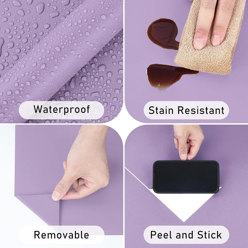 Light Purple Peel and Stick Wallpaper17.7 x118 Contact Paper for Countertops Contact Paper for Cabinets Self Adhesive Removable Waterproof Wallpaper for Bedroom Bathroom Wall Covering