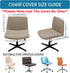 VZLQZJMKY Armless Armless Vanity Chair Cover Criss Cross Chair Cover Elastic Chair Slipcover Chair Covers Office Chair