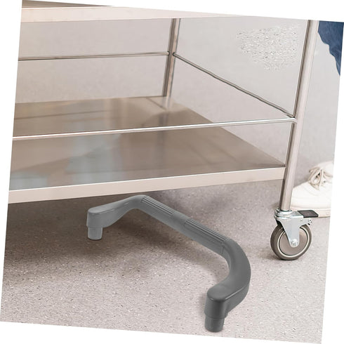 16.53X4.72X3.93In Utility Cart Handle Replacement for Dining Truck Push Handle Trolley Cart Grey Ergonomic Grip Durable