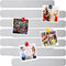 Blulu 12 Pcs Magnetic Metal Strips for Bulletin Board, Stainless Iron, Adhesive Backing, Silver, Home Office School
