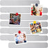 Blulu 12 Pcs Magnetic Metal Strips for Bulletin Board, Stainless Iron, Adhesive Backing, Silver, Home Office School