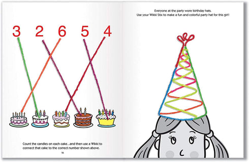 Wikki Stix Preschool Activity Book with 72 Non-Toxic, Reusable Wikki Stix for School Readiness Skills, Made in USA