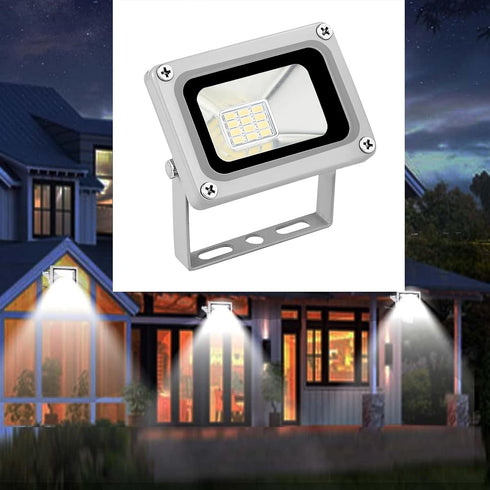 Tashace 10W 12-24V IP65 6500K Lot,1 Pack Floodlight DC Wall Lamp LED Security Flood Light Waterproof Super Bright Cool