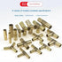 2 Pcs 3/8 "(10mm) Brass Hose Barb Joint, 4-way Cross Barb Splicing Repair Union with 8 Hose Clamps