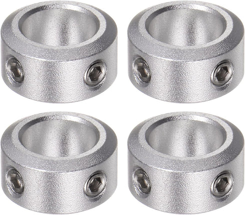 4pcs Shaft Collar, 10mm Bore Aluminum Alloy Set Screw Collars, 16mm OD for Wheel Barrow Axle