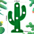 12 Kathfly Pieces Western Party Decor Cactus Light Centerpieces Mexican Fiesta Party Decorations Night LED Tabletop