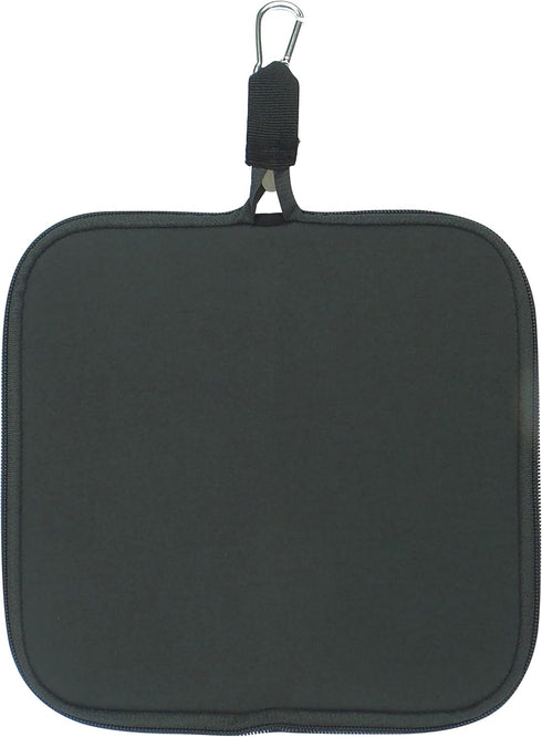 Travel Mouse Case Electronics Organizer Bag, Pouch with Extra Rolled Up Travel Mouse Pad, Solid Black