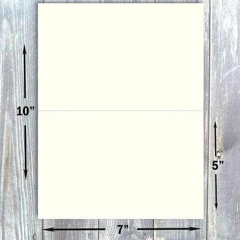 5x7 80 lb 100 Pack Hamilco Blank Greeting Cards and Envelopes Folded Cream Card stock Cover