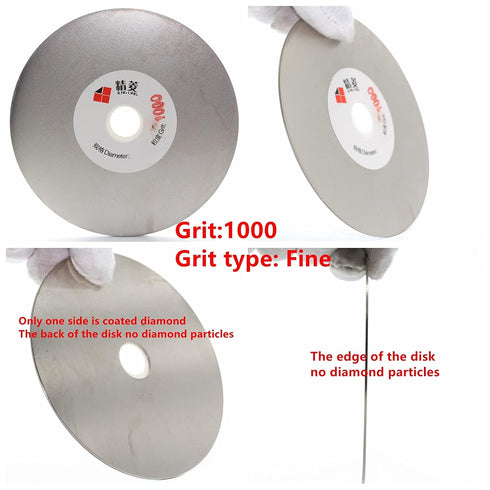 JINGLING Diamond Flat Lap Disc Grinding Disk 4" inch 100mm Arbor 5/8 Grit 1000 Fine