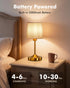 5000mAh 3-Level Dimmable KEILAIMO Cordless Table Lamp, Rechargeable Table Lamp with Brightness, Portable Nightstand LED