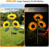 Solar Sunflower Lights, 800mA Solar Garden Light with Real Looking Flowers for Outdoor Waterproof Stake Lights (2 Pack)