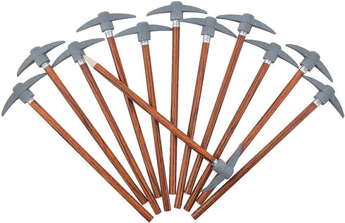 Fun Express Pencil with Mountain Axe Climber Shape Eraser Topper, 12 Pieces