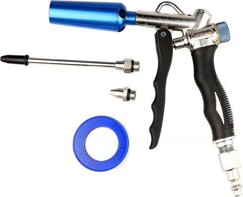 YOTOO 2-Way Air Blow Gun Kit with Adjustable Air Flow, Extended Nozzle, High Flow Nozzle, 1/4" NPT Plug