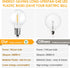 Mlambert 50Ft G40 Dimmable 27 Bulbs(2 LED Outdoor String Lights Globe Patio Light, Waterproof Hanging String Light