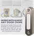 Newhouse Hardware LED Lighted Metal Door Chime Push Button (Satin Nickel) for Surface Mount Door Bell