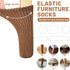 40 Set PCS Brown Furniture Leg Socks - Knitted Chair Leg Floor Protectors for Hardwood Floors - Fits Round and Square