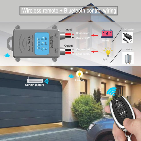 DC12V 30A 328Ft Wireless Remote Control Relay Wireless Remote Switch,Waterproof Wireless Relay Switch Relay