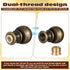 Tweruna 2 PCS Brass Lamp Finials Screw On, Antique Brass Lamp Toppers Screw On, Metal Lamp Knob Replacement Screw on