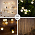 Grandhome 10ft 30 8 Globe String Lights, Crystal Ball Led String Lights Warm White, LED Fairy Lights Battery Operated