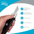 INTERNET'S BEST Premium Utility Knife Set | Retractable Box Cutter with Rubber Handle | Heavy-Duty Cutting for Cardboard, Carpet, Plastic | Retractable Blade | Includes 2 Razor Knives & Extra Blades by Internet's Best