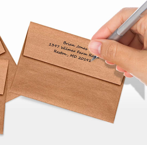 LUXPaper 4Bar A1 Invitation Envelopes | 3 5/8" x 5 1/8" | Copper Metallic | 80lb. Text | 50 Qty | Peel & Press