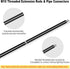 10 12-inch M10 180 Pieces Threaded Extension Poles Lighting Fixture Downrods Stems & Degrees Sloped Ceiling Adapter