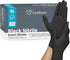Black Nitrile Exam Gloves, Ultra-Strong Disposable Powder-Free Medical Gloves with Slip-Resistant Grip, X-Large, 230