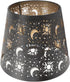 Jelquix E27 E26 Nature Shadow Lamp Shade, Iron Engraved Lampshade, Sun Moon Star Patterns Decorative Shade with Base
