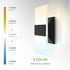 8 Inch 10W 2700K-5000K Dimmable ASD Indoor LED Wall Sconce - Black Wall Sconce Lights for Living Room, Bedroom