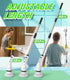 9 Heads,1.5H Electric Spin Scrubber for Cleaning,Cordless Waterproof Bathroom Shower Brushes with Power Dual Speed