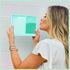Desktop Thickened Acrylic Dry Erase Board - 12"x10", Tabletop Planner Board with Stand, Frameless Green Dry Erase White