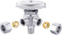 (Pack of 2) EFIELD Dual Outlet Angle Stop Valve, 1/2" Pex-b Crimp Connection Inlet x (3/8 inch x 3/8 inch) Outlet